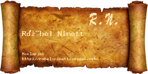 Rábel Ninett névjegykártya